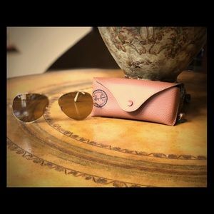 Gold & White Aviator Raybans